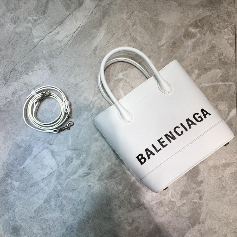 Balenciaga Bags 1800867 Cross pattern white black font